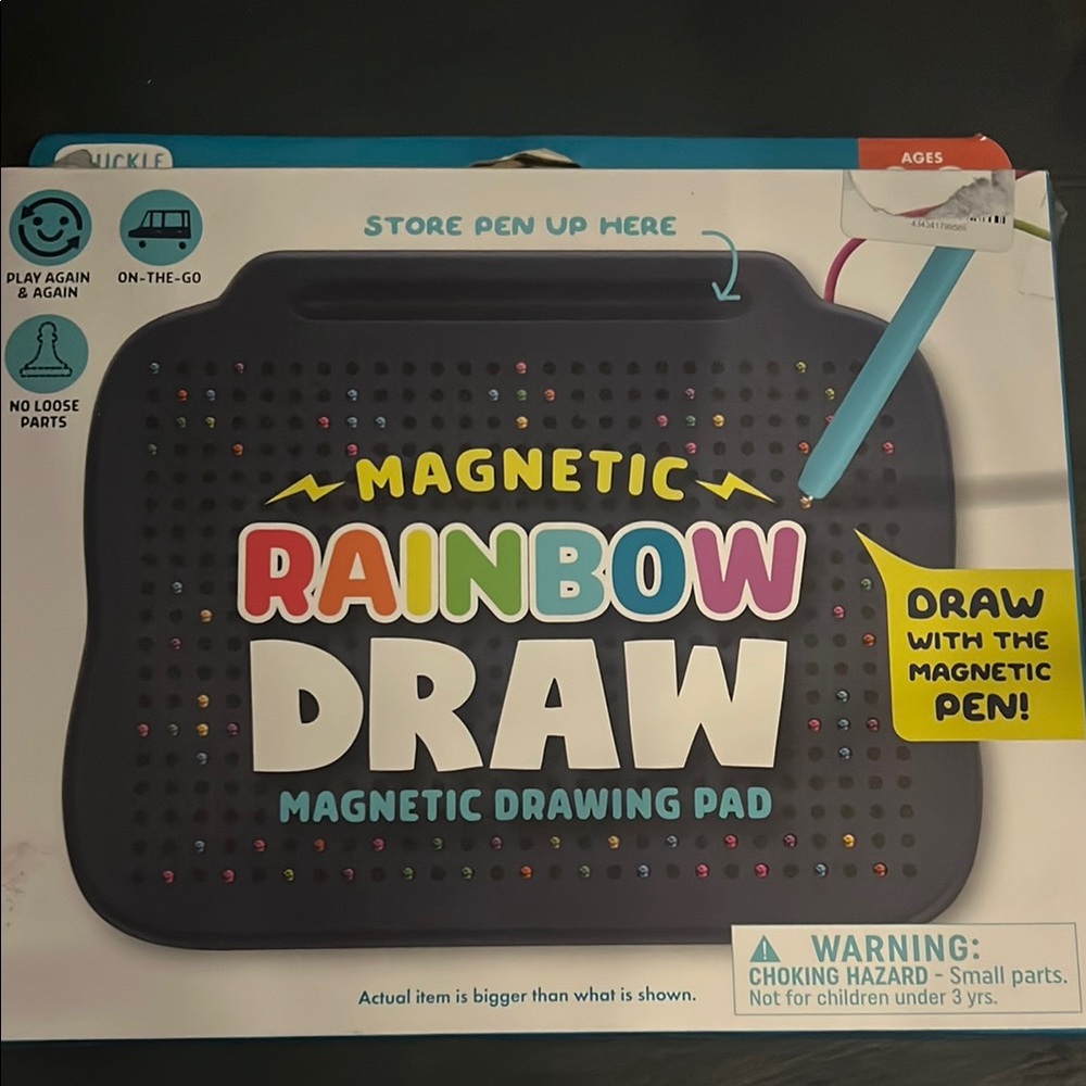 Magnetic Rainbow Draw Pad - Black